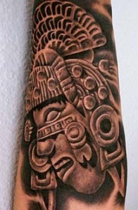 aztec warrior tattoo forearm1